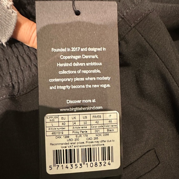 HERSKIND- Pinky Pants Black - 40 - Picture 8 of 9